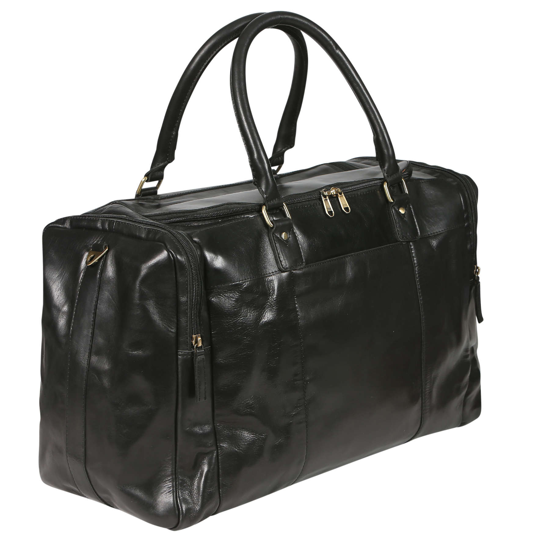 Mens Leather Travel Bag 3917 Black - Modapelle Direct