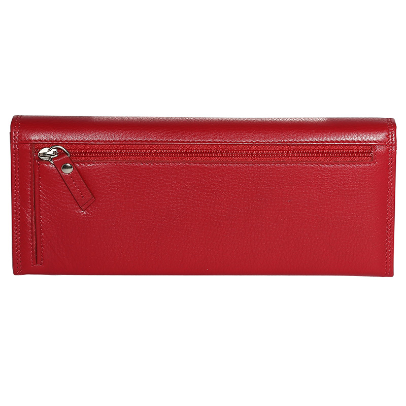 Leather Red & Multi Coloured Wallet 7327RMU - Modapelle Direct