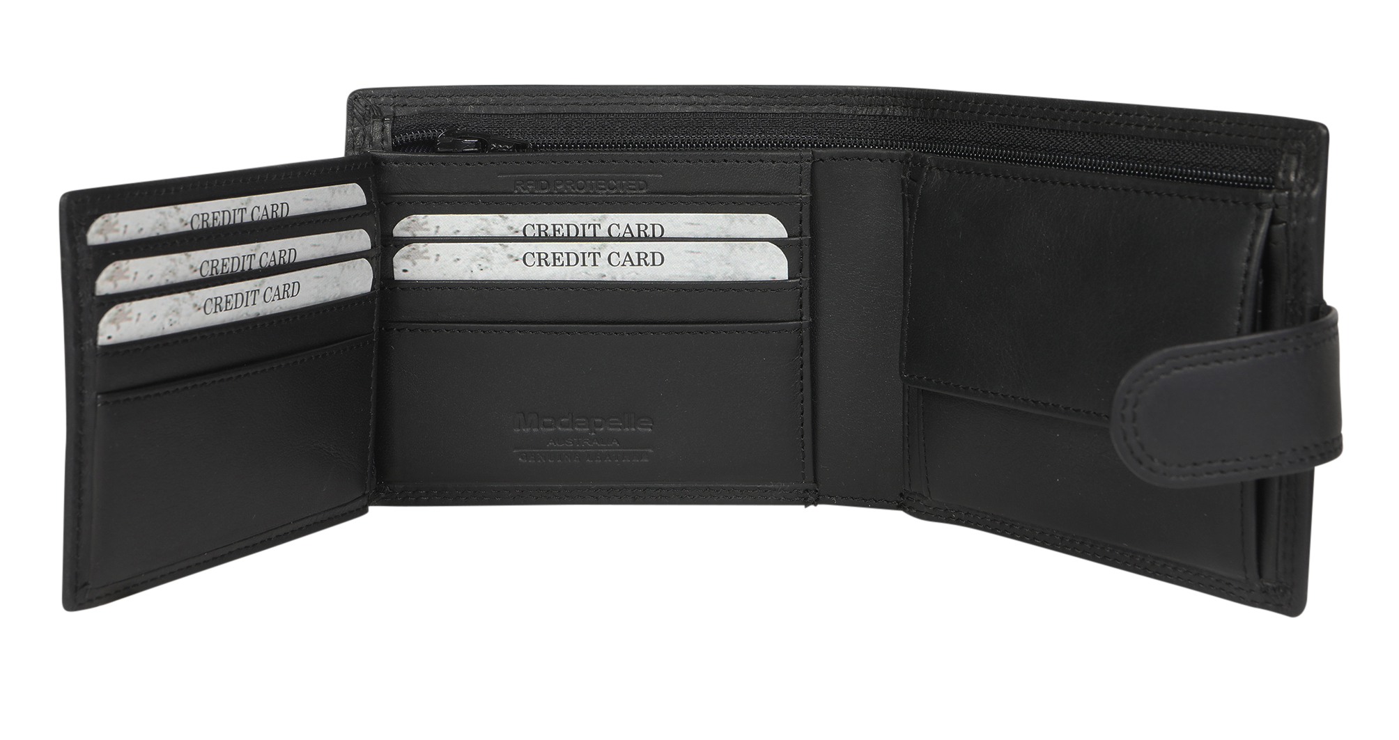 Men's Leather Wallet 5508 Black - Modapelle Direct