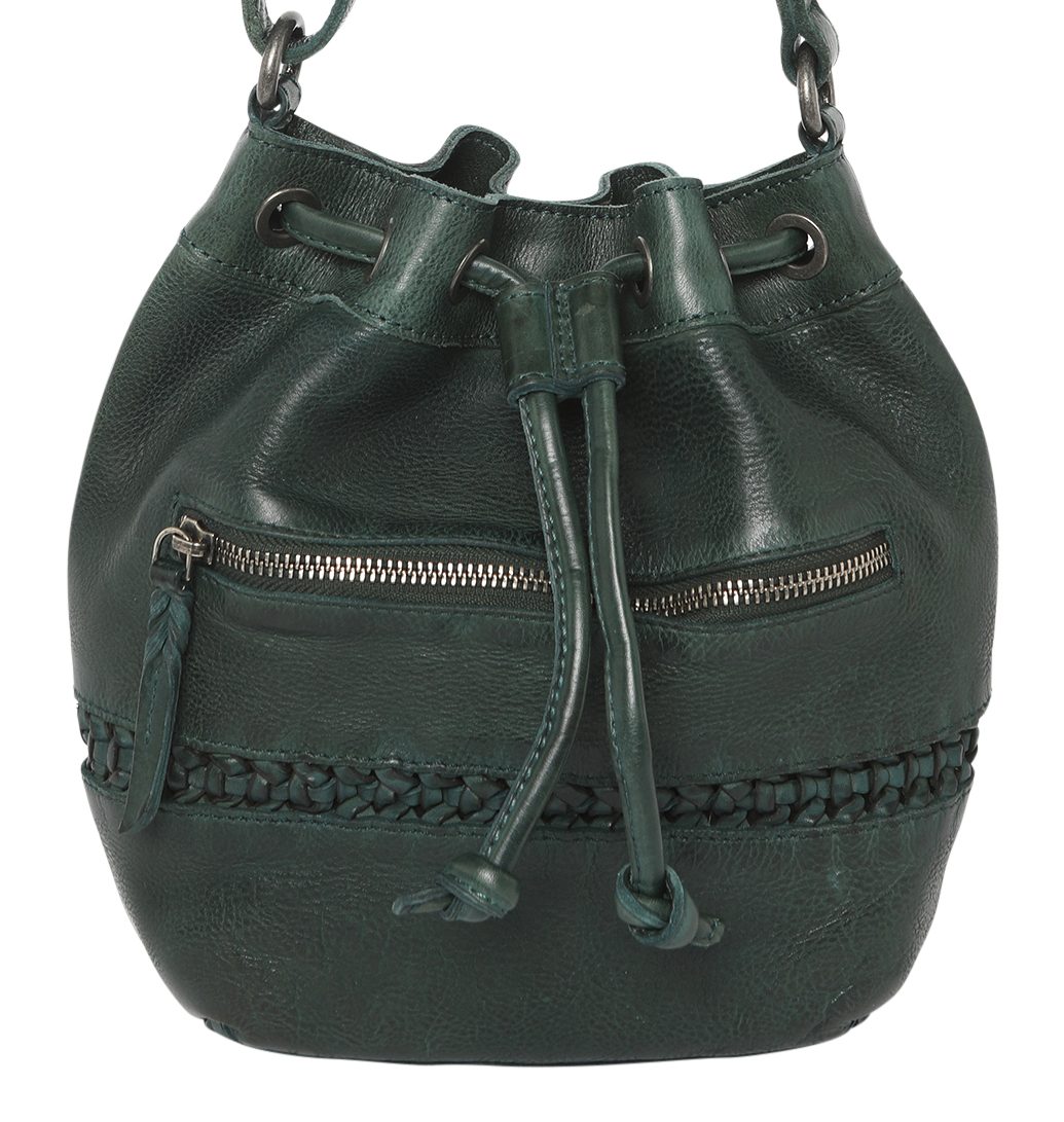 Ladies Leather Cross Body/ Shoulder Bag 6536 Emerald - Modapelle Direct