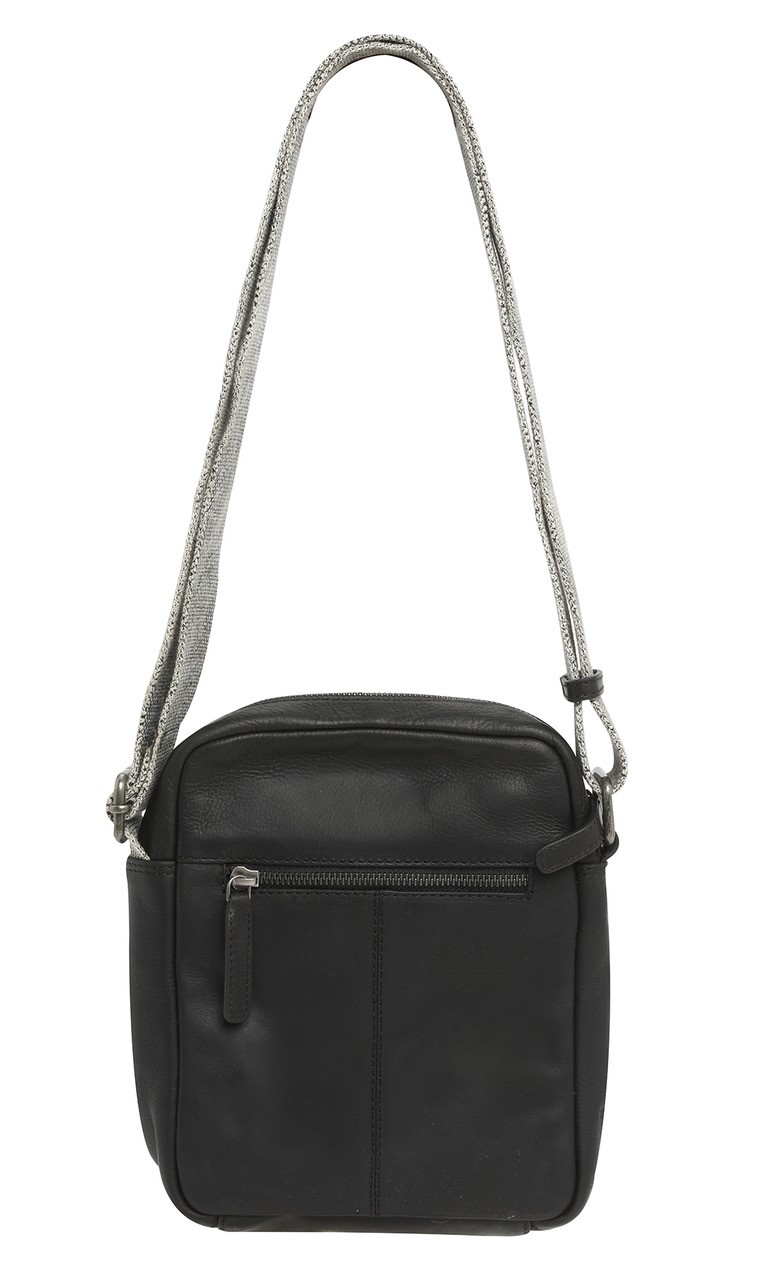 Men's Leather Satchel/Men's Cross Body Bag 3934 Black - Modapelle Direct